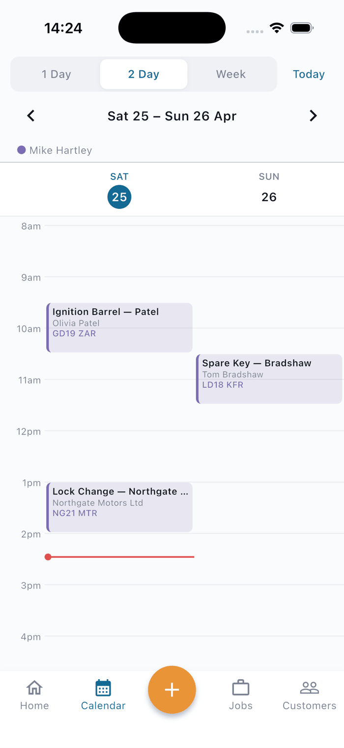 Auto Locksmith calendar